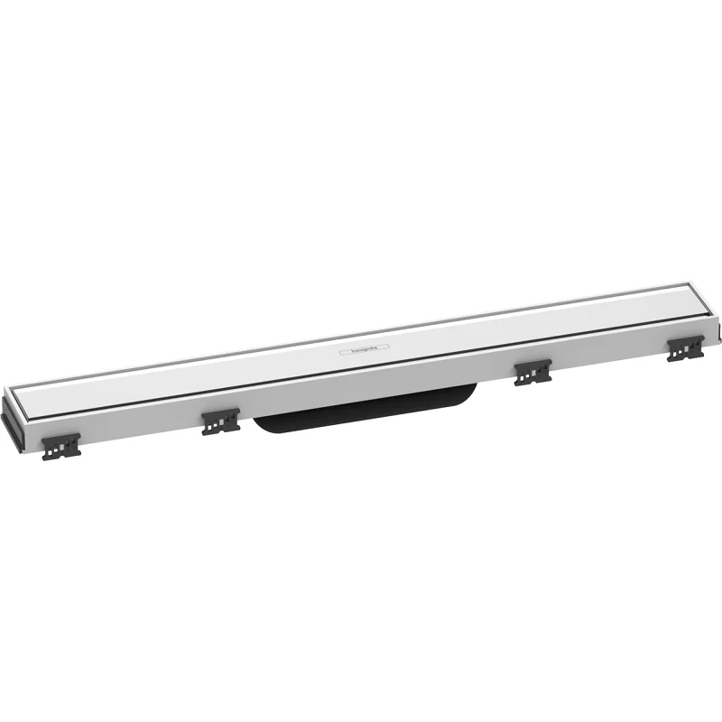 Решетка для дренажного канала Hansgrohe RainDrain Match, 60 см, белое стекло, 56036450 - Gidratop.ru изображение