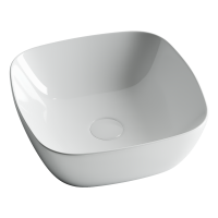 Умывальник чаша накладная квадратная Element 400x400x140мм - Gidratop.ru изображение