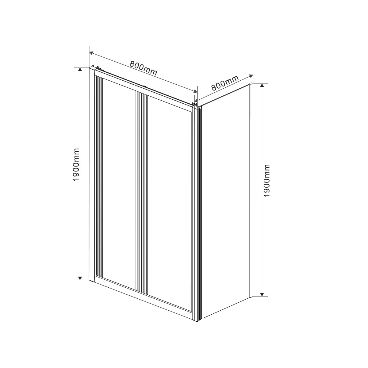 Душевой уголок Garda VSR-1G8080CL, 800*800, хром, стекло прозрачное - Gidratop.ru изображение