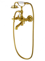 Смеситель для ванны с душем WONZON & WOGHAND RETRO, Глянцевое золото (WW-88639020-PG) - Gidratop.ru изображение