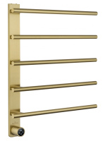 Полотенцесушитель электрический WONZON & WOGHAND NÜRNBERG, Брашированное золото (WW-AL345-BG) - Gidratop.ru изображение