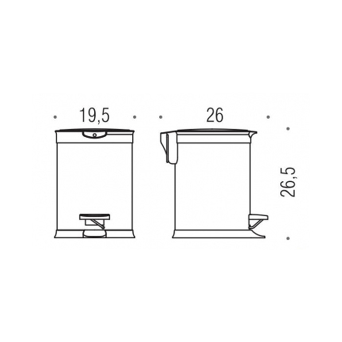 Colombo Complementi Ведро для мусора, 3л., с крышкой и педалью, цвет: сталь/чёрный - Gidratop.ru изображение