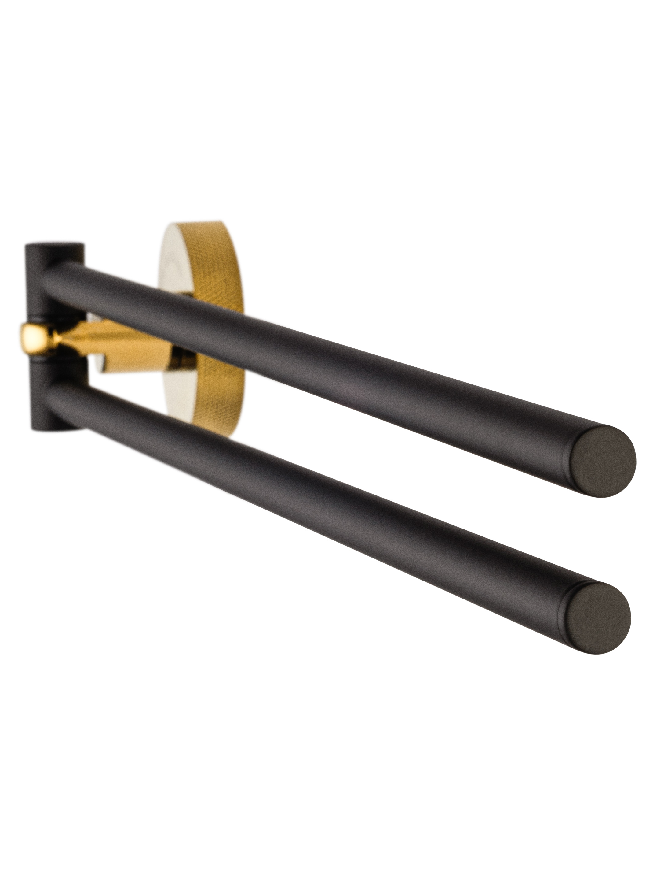 Полотенцедержатель поворотный WONZON & WOGHAND MAJESTIC, Черный/Золото (WW-9231) - Gidratop.ru изображение