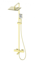 Душевая система с термостатом WONZON & WOGHAND, Брашированное золото (WW-88739901-BG) - Gidratop.ru изображение