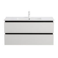 PLANE База под раковину подвесная с двумя выкатными ящиками, Белый глянец, 1000x458x500, PLANE-1000-2C-SO-BL - Gidratop.ru изображение