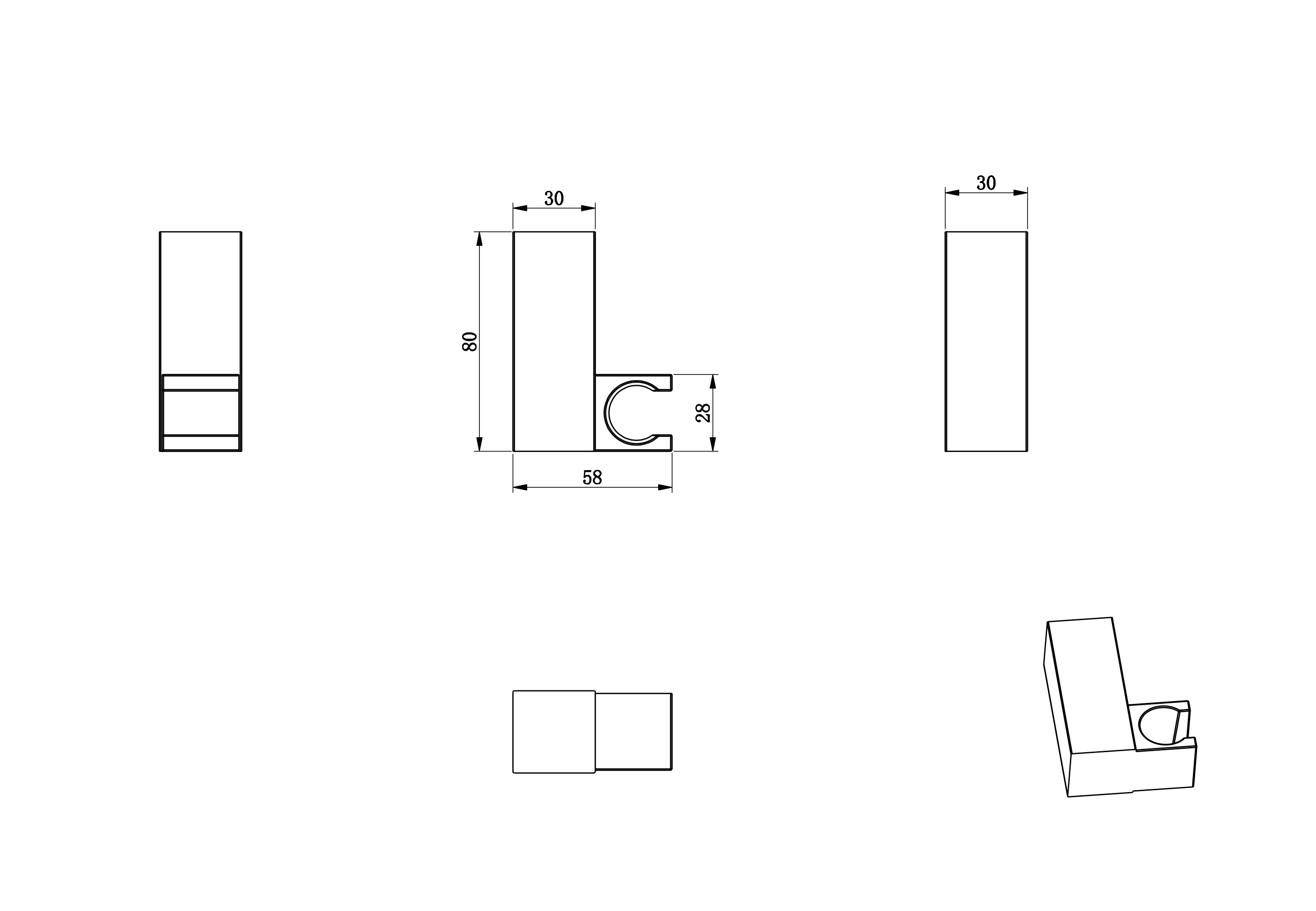 Настенный держатель WONZON & WOGHAND, Хром (WW-994220-CR) - Gidratop.ru изображение