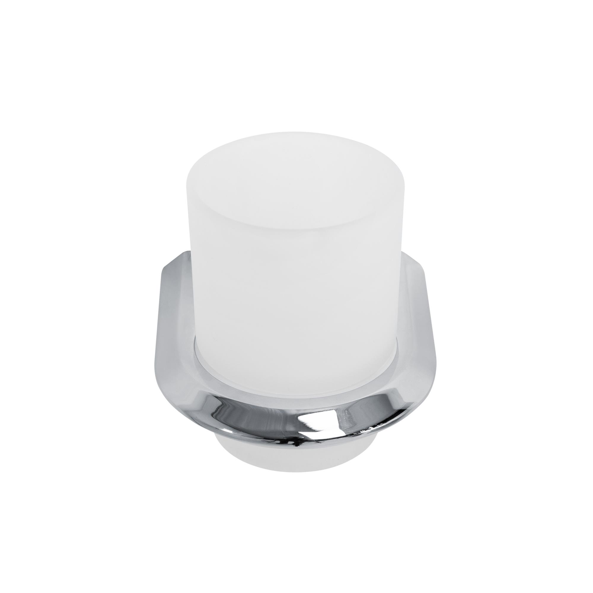 LINER-TUMS-01 Стакан подвесной, стекло, исполнение хром - Gidratop.ru изображение