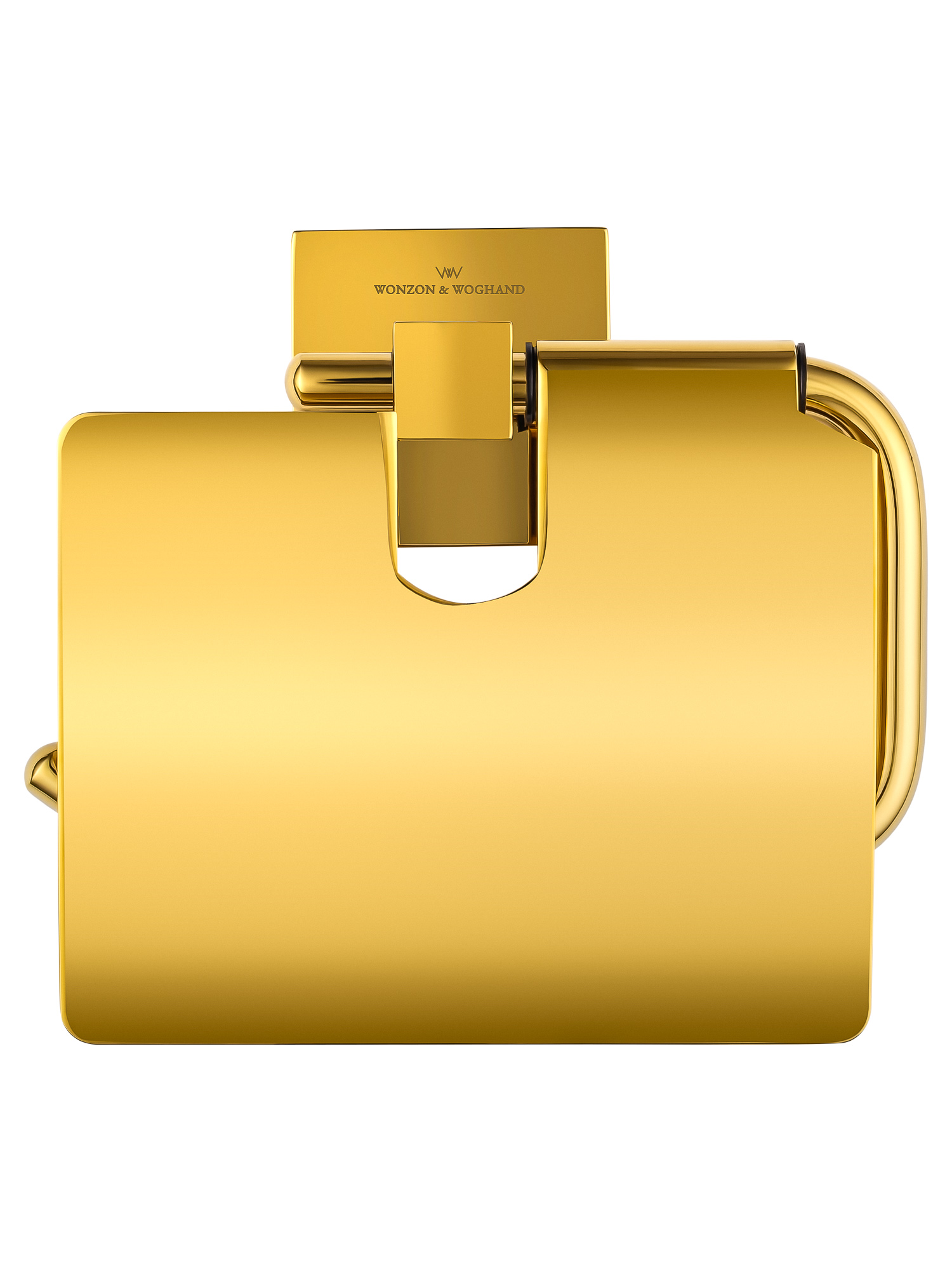 Держатель для туалетной бумаги с крышкой WONZON & WOGHAND POLO, Темное золото (WW-8926-DG) - Gidratop.ru изображение