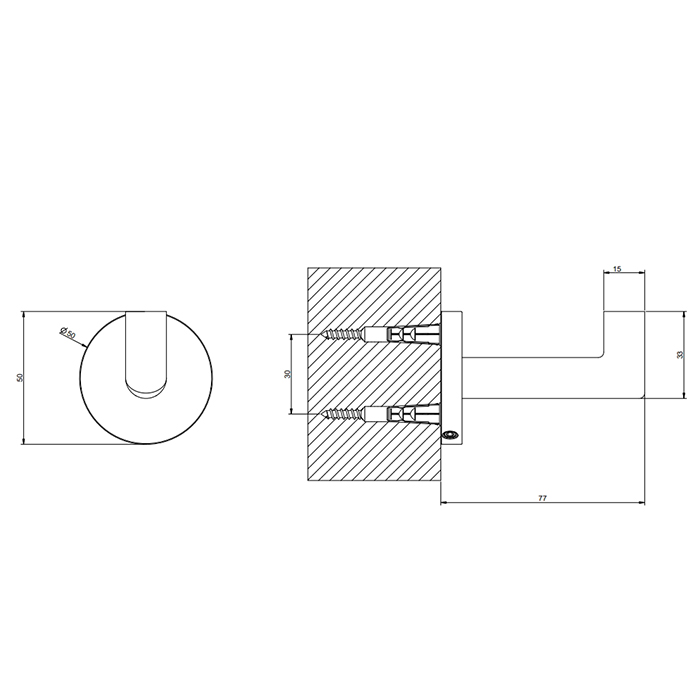 Gessi Tondo крючок настенный, цвет: Finox Brushed Nickel - Gidratop.ru изображение