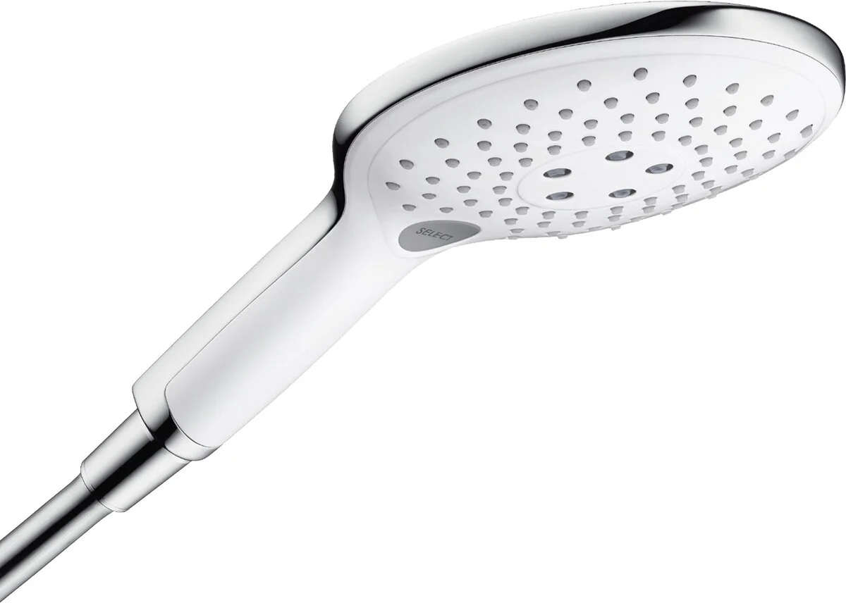 Душевой гарнитур Hansgrohe Raindance Select S 150 26626400 Unica'S, белый/хром, 3 режима струи - Gidratop.ru изображение