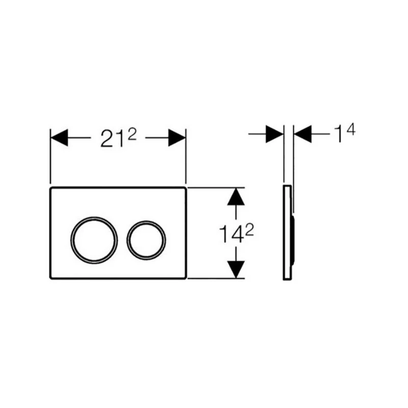 Клавиша Geberit Kappa 21, белая/хром, 115.240.KL.1 - Gidratop.ru изображение