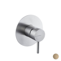 Newform X-STEEL 316 Наружная часть однорычажного смесителя, (для 10841) цвет: PVD Brushed pale gold - Gidratop.ru изображение