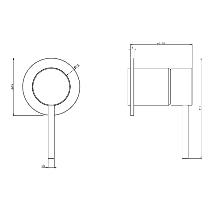 GESSI 316 встраиваемый смеситель, на 1/2, 1 источник (внешние части), цвет: brushed copper pvd - Gidratop.ru изображение