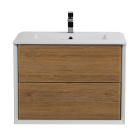 BELLAGIO База подвесная под раковину с двумя выдвижными ящиками 54716 Rovere tabacco  70x46x48 - Gidratop.ru изображение