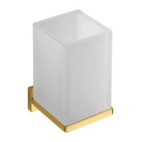 Colombo Look Стакан подвесной, цвет: PVD золото матовое/матовое стекло - Gidratop.ru изображение