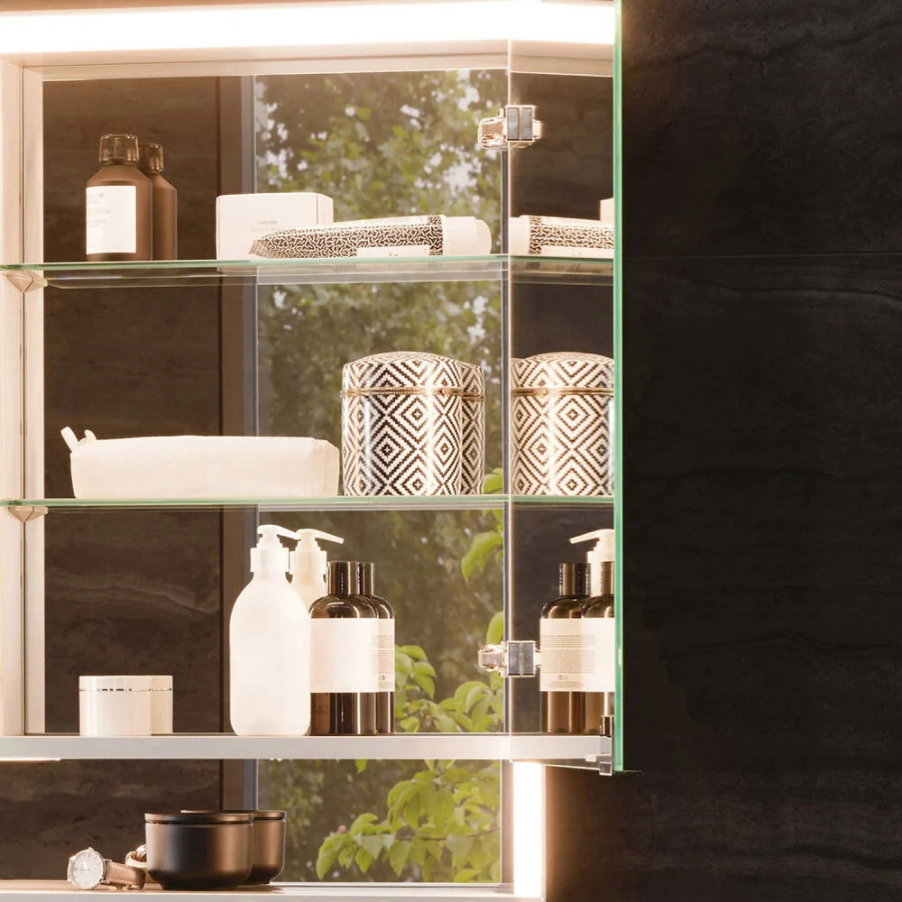 Зеркальный шкаф Keuco Royal Lumos 14304171304, 100 см, с подсветкой, с подогревом, алюминий/зеркало - Gidratop.ru изображение