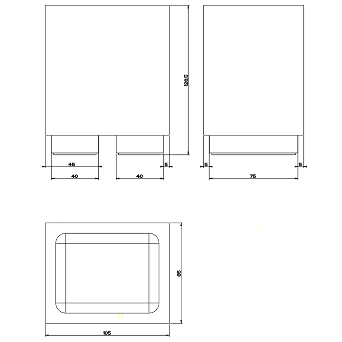 Gessi Rettangolo стакан настольный, цвет: хром/белый - Gidratop.ru изображение