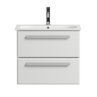 ECO-CER База под раковину подвесная с двумя выкатными ящиками, Bianco Lucido, 570x450x500, ECO-CER-600-2C-SO-BL - Gidratop.ru изображение