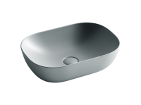 Умывальник чаша накладная прямоугольная (цвет Антрацит Матовый) Element 455x325x135мм