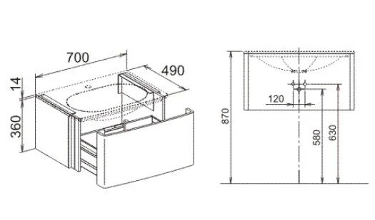 Тумба с раковиной Keuco Elegance New 31640 - Gidratop.ru изображение