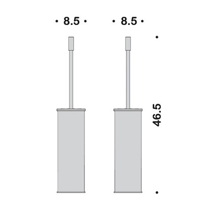Colombo Plus Ерш для унитаза, напольный, цвет: хром - Gidratop.ru изображение