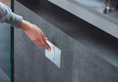 Клавиша Geberit Omega Type 60 115.081.SI.1, белое стекло - Gidratop.ru изображение