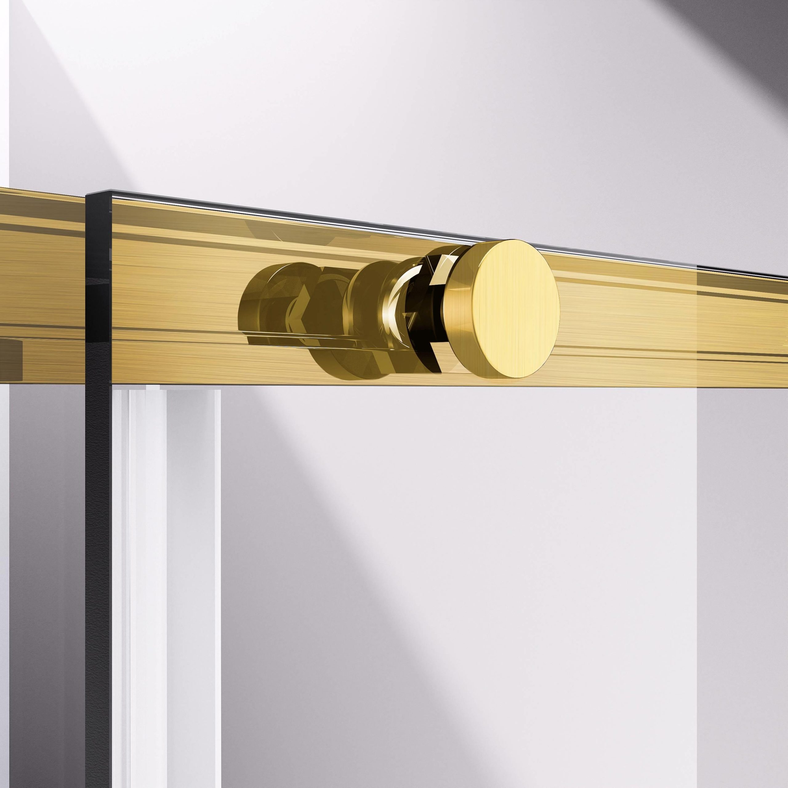 Душевая дверь Slim-N VDS-4SN110CLG, 1100, брашированное золото, стекло прозрачное - Gidratop.ru изображение
