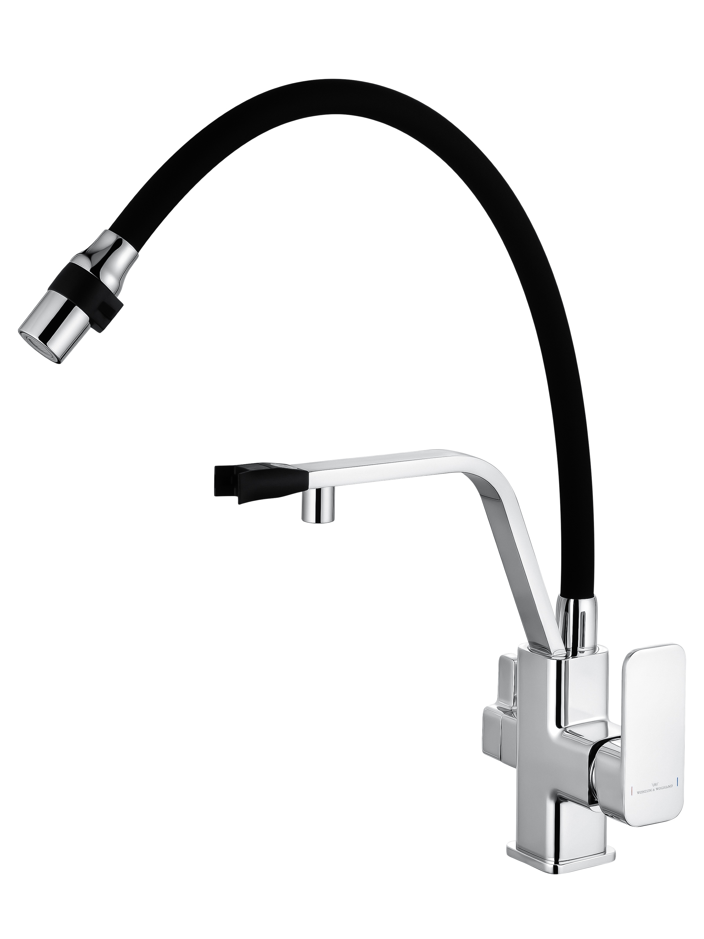 Смеситель для кухни с гибким изливом и подключением фильтра WONZON & WOGHAND, Хром (WW-88458013-CR) - Gidratop.ru изображение