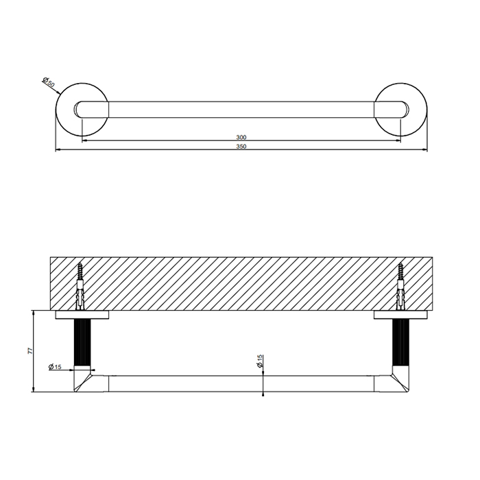 Gessi Ingranaggio полотенцедержатель 30 см , цвет Black Metal Brushed PVD - Gidratop.ru изображение