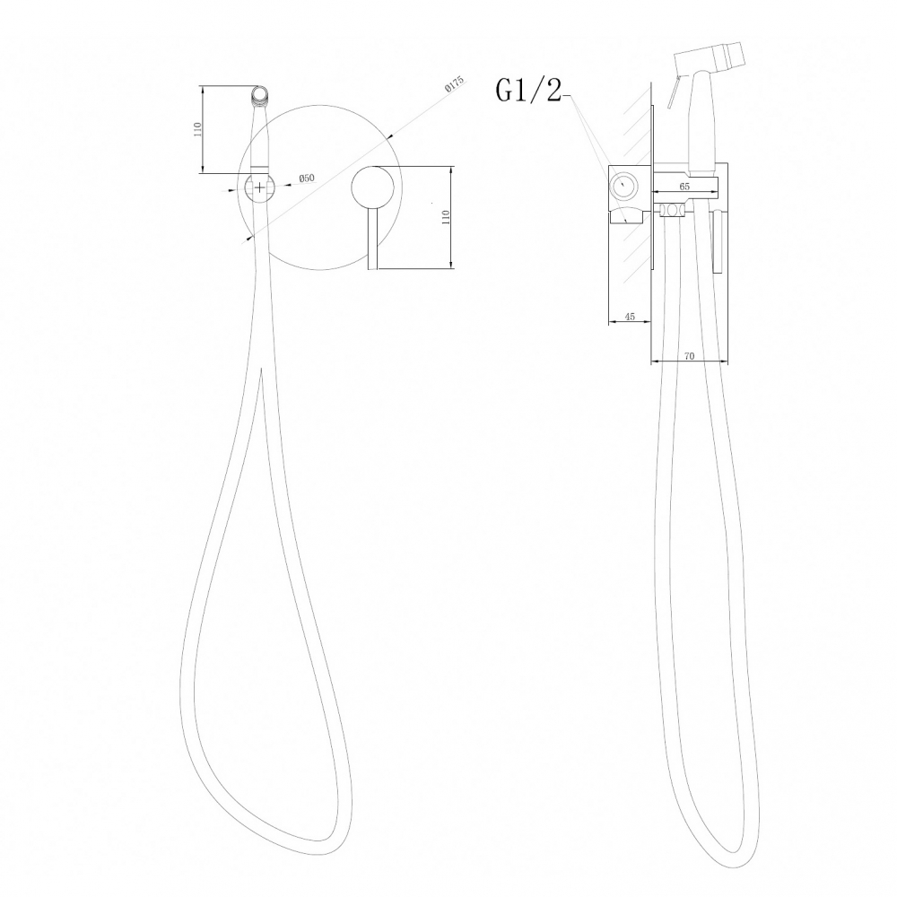 Смеситель ABBER Emotion AF8826G с гигиеническим душем, золото матовое - Gidratop.ru изображение