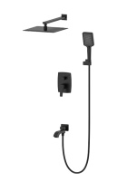Душевая система встраиваемая WONZON & WOGHAND FLEX, Черный матовый (WW-88939072-MB) - Gidratop.ru изображение