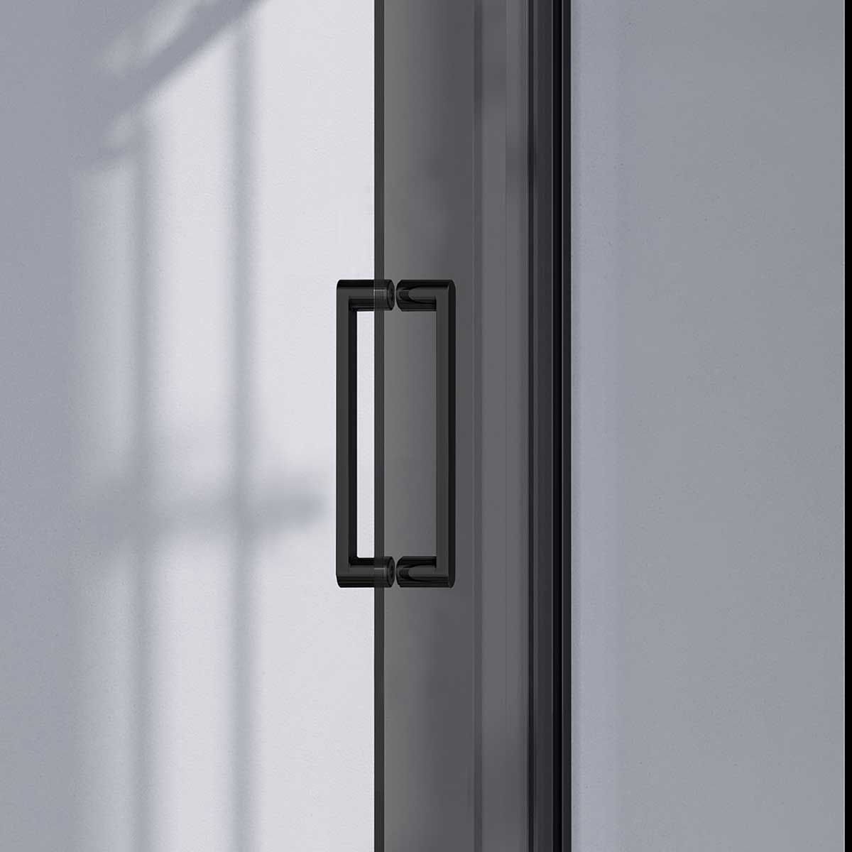 Душевая дверь Como-N VDS-4CN140CGB, 1400, черный, стекло тонированное - Gidratop.ru изображение