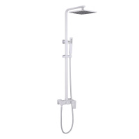 Душевая стойка ABBER Daheim AF8220WL без излива, белая матовая - Gidratop.ru изображение