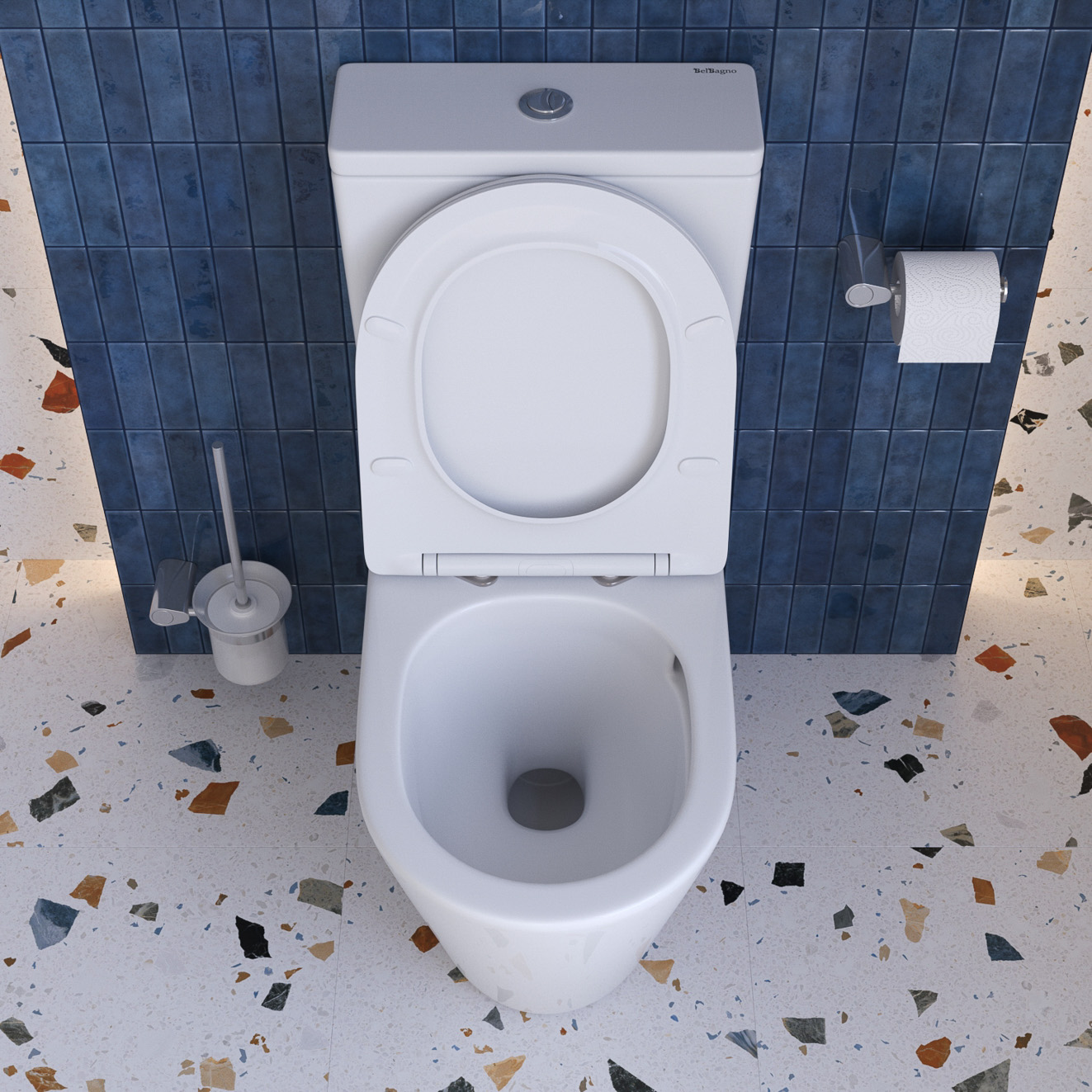 Унитаз-компакт безободковый BelBagno FLAY-TOR BB2149CP-TOR/SC/BB2149T - Gidratop.ru изображение