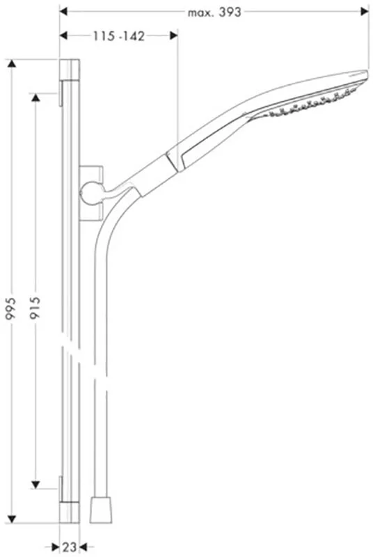 Душевой гарнитур Hansgrohe Raindance Select S 150 26626400 Unica'S, белый/хром, 3 режима струи - Gidratop.ru изображение