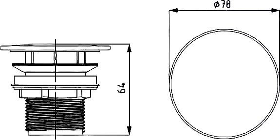 Неподвижный сливной клапан Kaldewei модель 3904 (круглый) 905800000001
