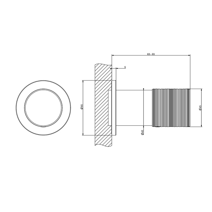 GESSI HABITO TRAME смеситель настенный встраиваемый, однорычажный, внешняя часть, цвет хром - Gidratop.ru изображение