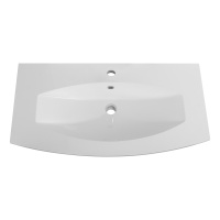 раковина из искусственного мрамора 50195 Bianco, 101x52x1,5 - Gidratop.ru изображение