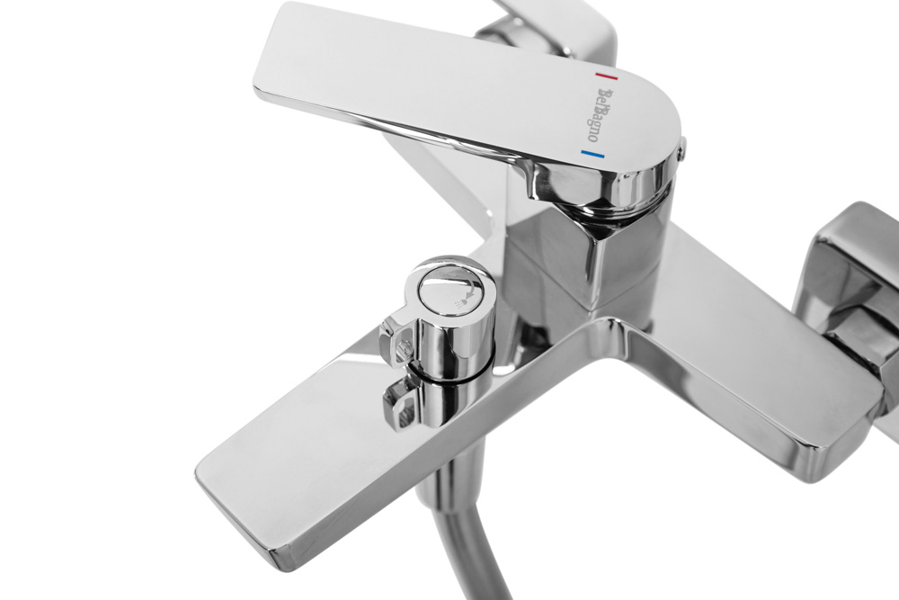 ARDENTE Смеситель для ванны и душа в комплекте с ручным душем, шлангом и держателем, хром ARDENTE-VASM-CRM - Gidratop.ru изображение