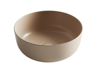 Раковина накладная круглая 356x356x135, цвет капучино матовый - Gidratop.ru изображение