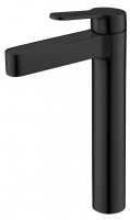 DELTA Смеситель для накладных раковин без донного клапана, чёрный матовый, DEL-LMC-NERO