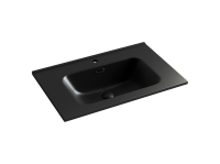 Умывальник накладной прямоугольный (цвет Черный Матовый) Element 710x465x180мм - Gidratop.ru изображение