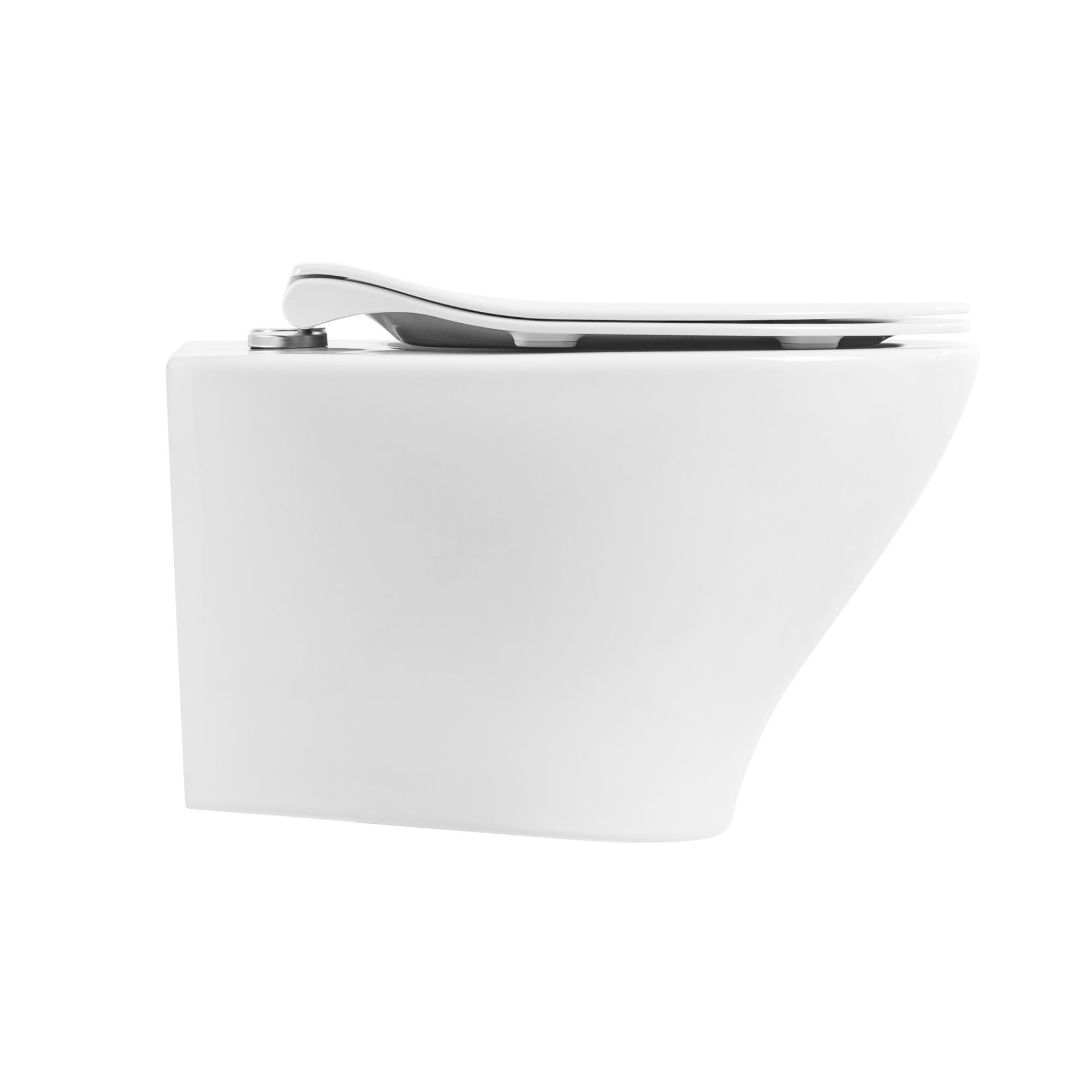Унитаз подвесной безободковый BelBagno ACQUA BB340CHR/BB2020SC - Gidratop.ru изображение