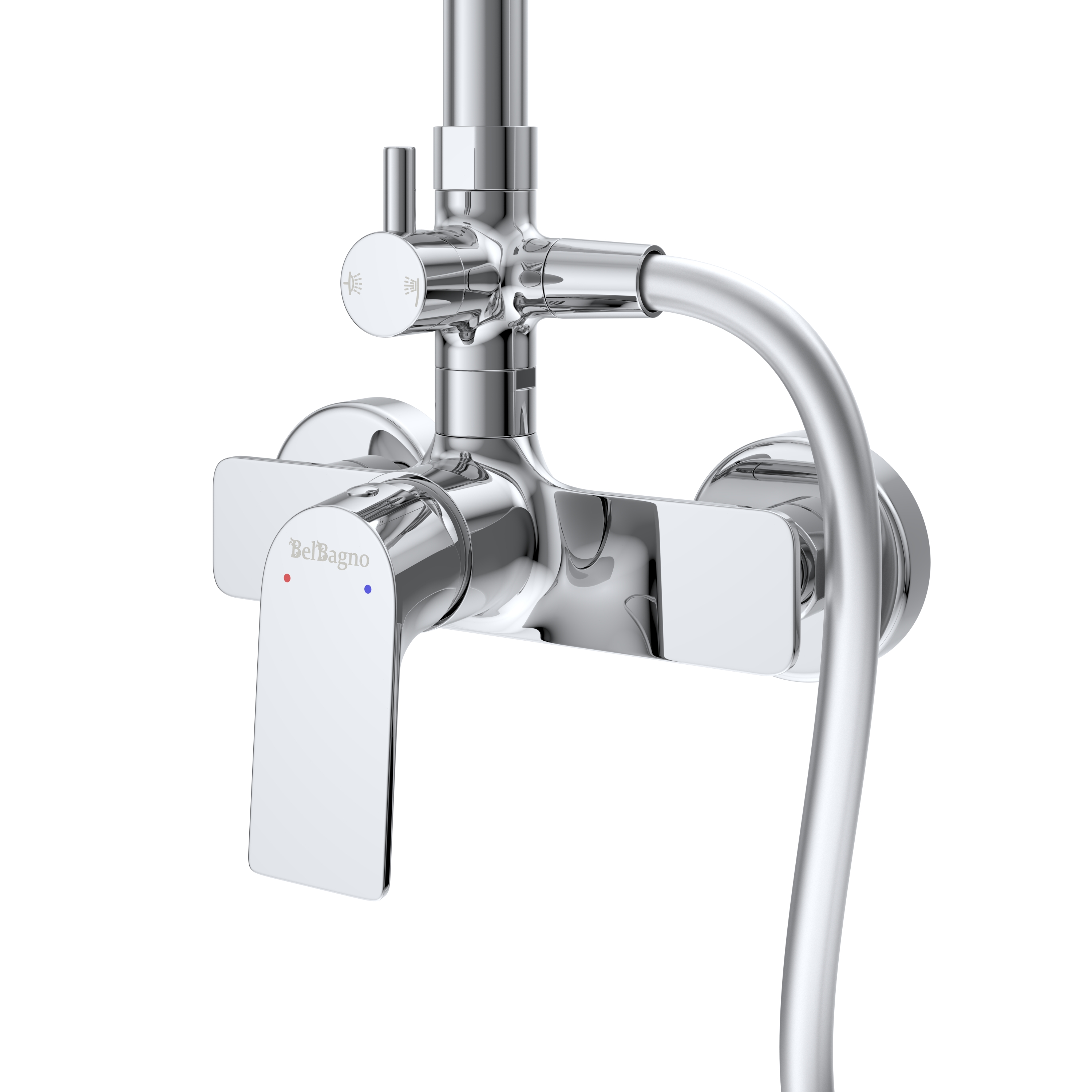 MARINO Душевая стойка со смесителем, хром MARINO-DOCM-CRM - Gidratop.ru изображение