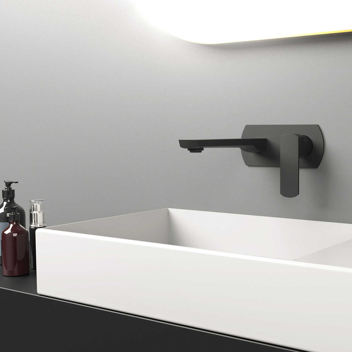 Смеситель для раковины Next VBFW-1N1MB встраиваемый однорычажный, черный - Gidratop.ru изображение