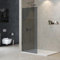 душевая перегородка универсальная LIBERTA-L-1-TB-100-GR-Cr - Gidratop.ru изображение