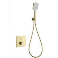 Смеситель для душа с термостатом встраиваемый WONZON & WOGHAND, Брашированное золото (WW-D1017-B-BG) - Gidratop.ru изображение