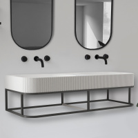 Консоль с раковиной ABBER Stein AS2646 подвесная, белая матовая - Gidratop.ru изображение