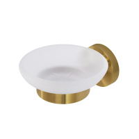 RELAX-SODS-BORO Мыльница подвесная, стекло, исполнение брашированное золото - Gidratop.ru изображение