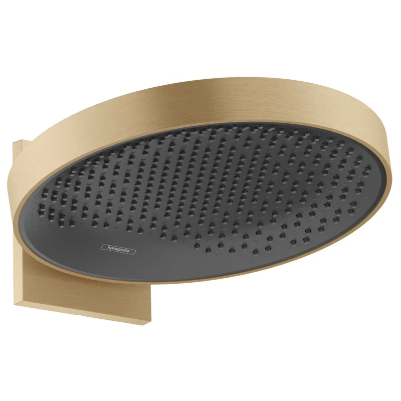 Верхний душ Hansgrohe Rainfinity 26230140, 36 х 36 см, 1 режим струи, с держателем, шлифованная бронза - Gidratop.ru изображение